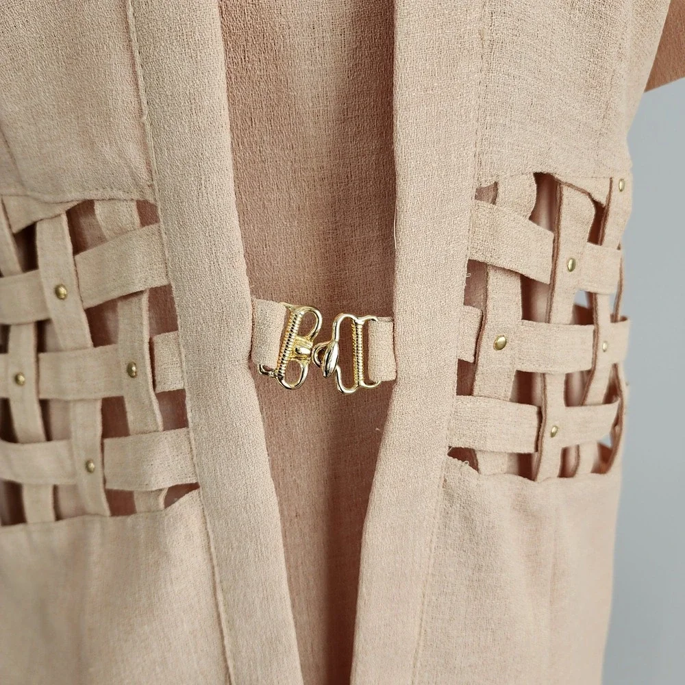 Vintage Suit Set Womens 10 Petite Dress Jacket Tailored Office Wedding Party 90s - Picture 4 of 16